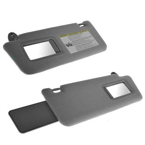 Toyota Tacoma Sun Visors LH & RH w Extensions & Mirrors Light Gray NEW 2005-2014