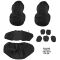 Dickies: ARLINGTON Front Buckets, Rear Bench BLACK Premium TRUCK Seat & Headrest Cover (3 PIECE Set)