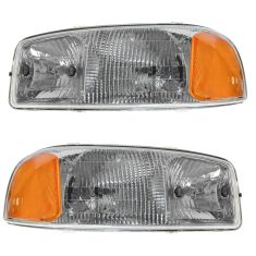 1999-02 Sierra Composite Headlight Pair