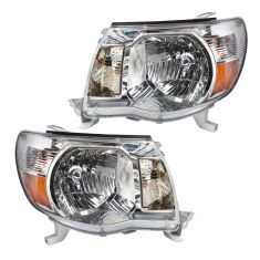 05-10 Toyota Tacoma w/o Sport Pkg Headlight PAIR