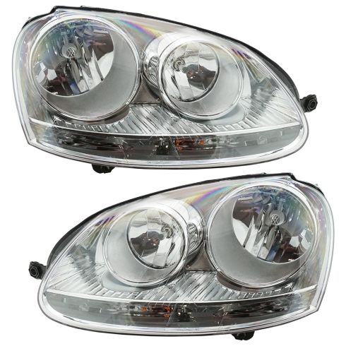 05-07 Volkswagen Jetta Halogen Headlight Pair