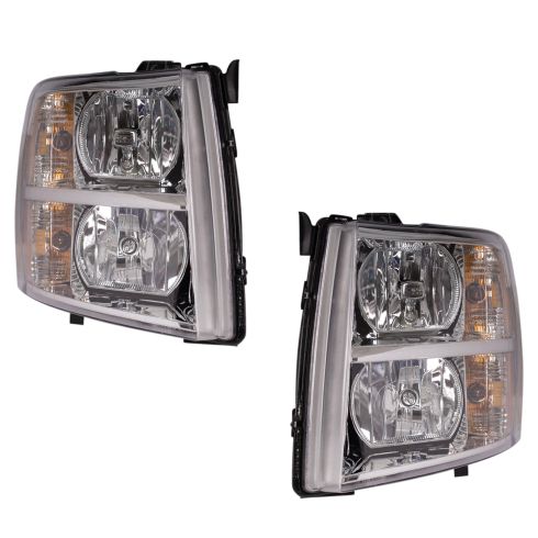 07-12 Chevy Silverado Pickup Headlight PAIR