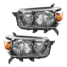 2010-11 Toyota 4Runner Headlight w/Smoked Bezel PAIR
