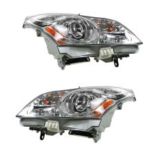 2007-08 Infinti G35; 09 G37 Sedan w/o Technology Pkg HID Headlight w/Bulbs & Ballast PAIR