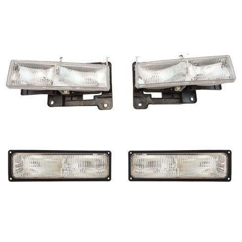 94-01 Chevy and GM Pickup Suburban Tahoe Yukon Headlight and Park Light Set