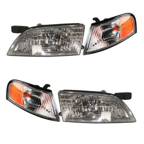 98-99 Nissan Altima Headlight & Fdr Mtd Park Light Set of 4