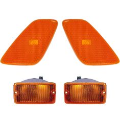 97-00  Jeep Wrangler Side Marker Lights & Parking Light (4 Piece)