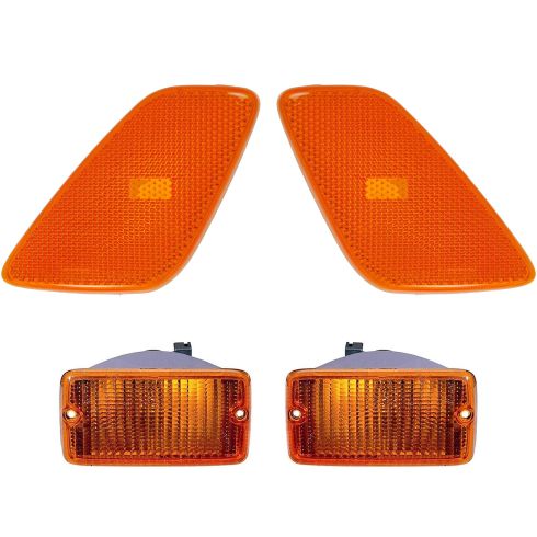 97-00  Jeep Wrangler Side Marker Lights & Parking Light (4 Piece)
