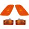 97-00  Jeep Wrangler Side Marker Lights & Parking Light (4 Piece)