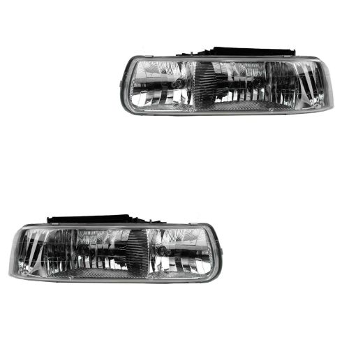 99-02 Silverado; 00-06 Suburban; 00 Tahoe (exc 5.7L); 01-06 Tahoe Diamond Style Perf Headlight PAIR