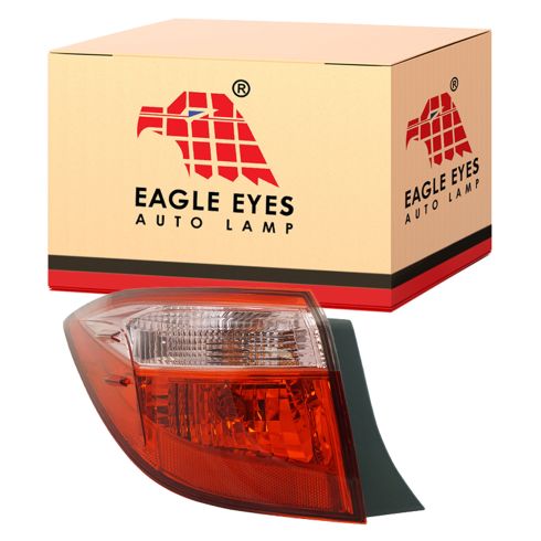 17-18 Toyota Corolla (w/o LED Reverse Light) Red & White Outer Taillight LR
