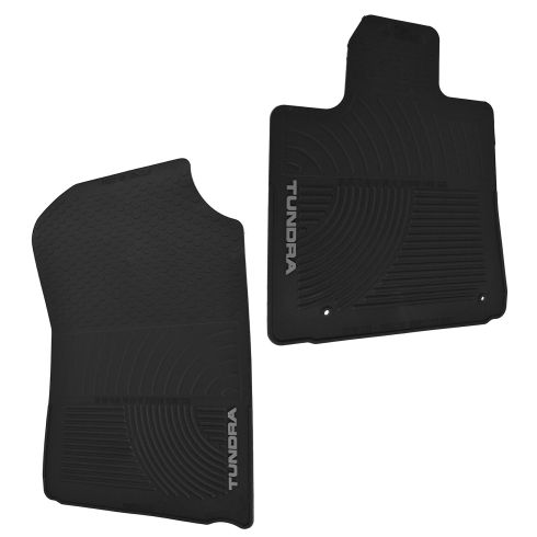 07-12 Toyota Tundra Front Black Rubber Floor Mat SET (Toyota)