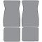 64-68 Ford Mustang Dark Brown 80/20 Loop Front & Rear Floor Mat w/Silver Pony Emblem (Set of 4)