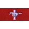 64-68 Ford Mustang Maroon 80/20 Loop Front & Rear Floor Mat w/Silver Pony Emblem (Set of 4)