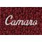 67-69 Chevy Camaro Maroon 80/20 Loop Frt & Rr Floor Mat w/Metallic Silver ~Camaro~ Script (Set of 4)