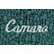 67-69 Chevy Camaro Aqua 80/20 Loop Frt & Rr Floor Mat w/Metallic Silver ~Camaro~ Script (Set of 4)