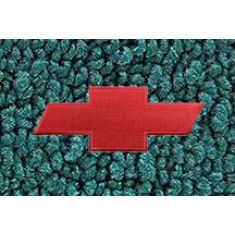 68-72 Chevy Chevelle, Malibu Aqua 80/20 Loop Frt & Rr Flr Metallic w/Met Gold Bowtie Emblem (Set 4)