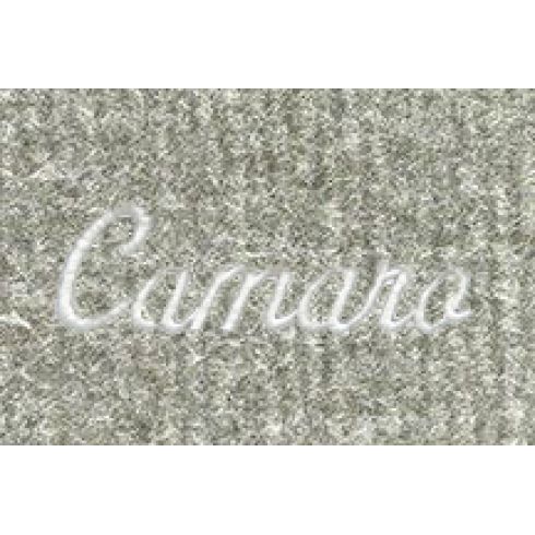 74-81 Chevy Camaro Silver Cutpile Frt & Rr Floor Mat w/Metallic Silver ~Camaro~ Script (Set of 4)