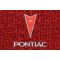 74-81 Firebird Flame Red Cutpile Frt & Rear Flr Mat w/Red Arrowhead & PONTIAC Script Emblem (Set 4)