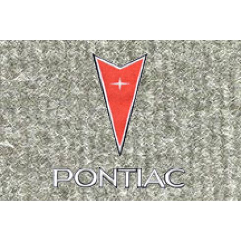 74-81 Firebird Silver Cutpile Front & Rear Floor Mat w/Red Arrowhead & PONTIAC Script Emblem (Set 4)