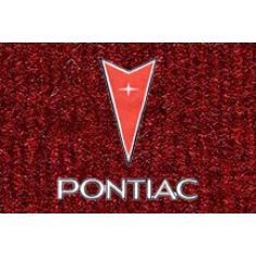 74-81 Firebird Oxblood Cutpile Frnt & Rear Floor Mat w/Red Arrowhead & PONTIAC Script Emb (Set of 4)