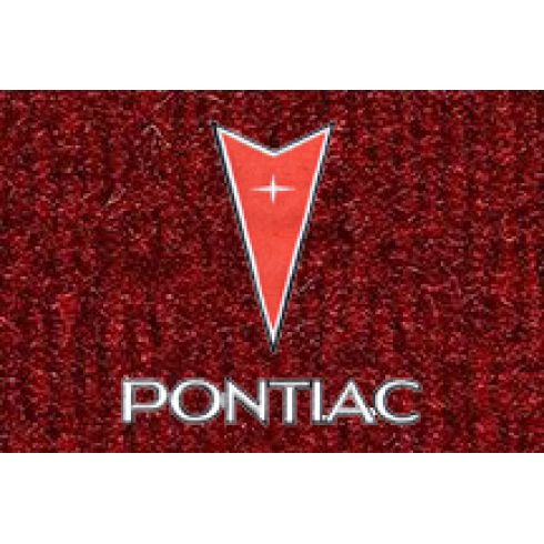 74-81 Firebird Oxblood Cutpile Frnt & Rear Floor Mat w/Red Arrowhead & PONTIAC Script Emb (Set of 4)