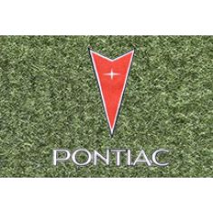 74-81 Firebird Willow Green Cutpile Frt & Rr Flr Mat w/Red Arrowhead & PONTIAC Script Emblem (Set 4)