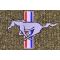 79-93 Ford Mustang Sandalwood Cutpile Front & Rear Floor Mat w/Silver Pony Emblem (Set of 4)