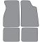 79-93 Ford Mustang Medium Gray Cutpile Front & Rear Floor Mat w/Silver Pony Emblem (Set of 4)