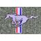 79-93 Ford Mustang Medium Gray Cutpile Front & Rear Floor Mat w/Silver Pony Emblem (Set of 4)
