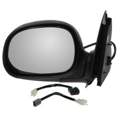 1997-02 Power Mirror Black w/ Chrome LH