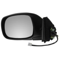 03 Toyota Tundra; 04-06 Tundra (exc Double Cab) Power Heated, blk/chrm (fld) Mirror LH