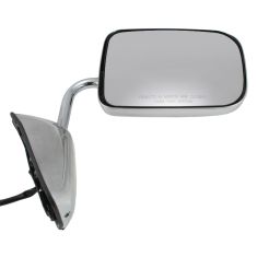 88-93 Dodge Ram Charger Pickup Mirror Chrome Folding Power RH