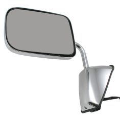 88-93 Dodge Ram Charger Pickup Mirror Chrome Folding Power LH