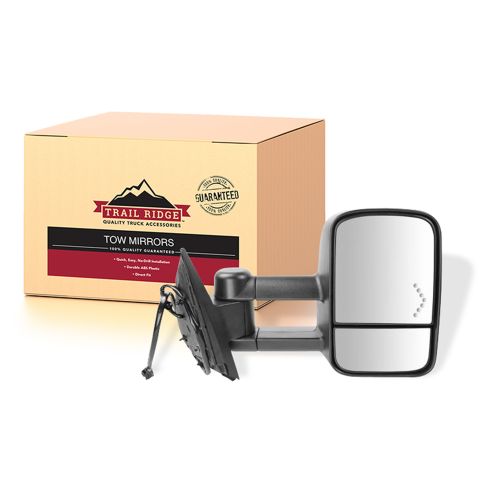 07-13 Chevy Silverado, GMC Sierra Pwr Htd Dual Arm w/Chevron Signal Mirror RH (TR)