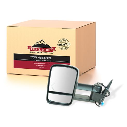 03-07 GM Truck SUV Pwr Htd Turn Signal Dual Arm Xtendable Towing Mirror LH (TR)