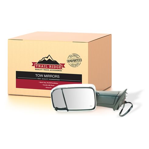 12 Ram 1500/2500/3500 Power Heated Puddle Signal Memory Chrome Tow (Flip Up) Mirror LH (TR)