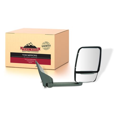 03-17 Chevy Express, GMC Savana Van Single Arm, Dual Glass Textured Black Manual Tow Mirror RH (TR)