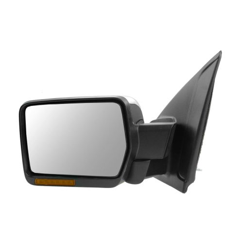 09-10 Ford F150 Power, Heated, Power Folding, w/Turn Sig, Memory, Puddle Light Chrome Mirror LH