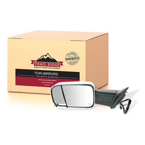 13-16 Ram 1500; 13-15 2500, 3500 Pwr Htd Sig Mem Puddle w/Temp Sensor Chrome Tow Mirror LH (TR)