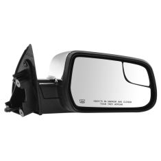 10-15 Equinox, Terrain Power Heated Textured Black w/Chrome Cap Mirror w/Convex Insert RH