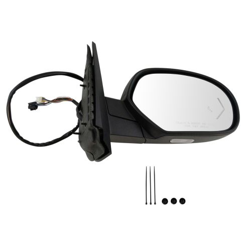 09-14 GM FS SUV Power Folding, Htd, Mem, Puddle Light w/BSM & Chevron TS Textured Cap Mirror RH