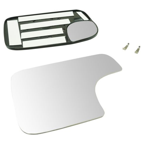 94-08 Ram 1500; 94-08 2500, 3500; 05-15 Tacoma (w/TS on CC Head) Tow Mirror Dual Glass w/Mtg Plte LH