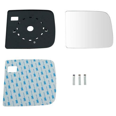 09-17 Ram 1500; 10-17 2500, 3500 (w/OE Tow Mirror) Upper Mirror Glass (w/12 Clip Type) Backing LH