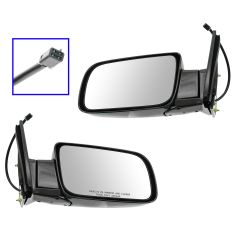 88-00 Chevy PU Power Mirror Blk Pair