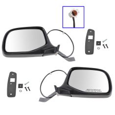 1992-96 Ford PU Bronco Power Mirror Chrome Pair