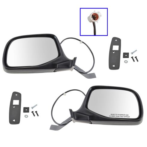 1992-96 Ford PU Bronco Power Mirror Chrome Pair