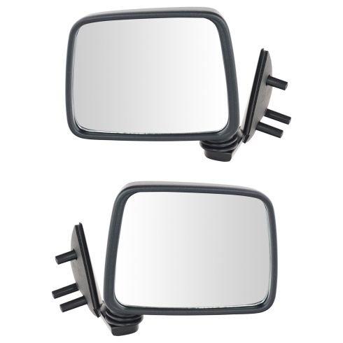 86-97 Nissan PU Truck Manual Mirror Blk Pair