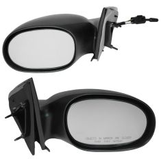 2000-05 Dodge Neon Mirror Manual Non Folding Pair