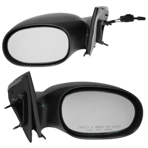2000-05 Dodge Neon Mirror Manual Non Folding Pair